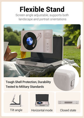 ELC PackGO Portátil de 27 polegadas Design de carteira tela sensível ao toque Sistema Android Smart TV Screen para acampamento