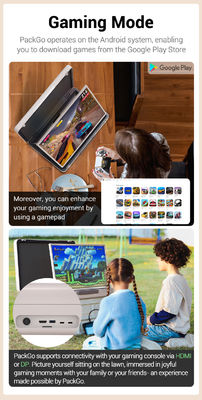 ELC PackGO Portátil de 27 polegadas Design de carteira tela sensível ao toque Sistema Android Smart TV Screen para acampamento