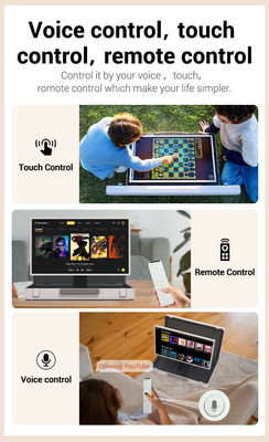 ELC PackGO Portátil de 27 polegadas Design de carteira tela sensível ao toque Sistema Android Smart TV Screen para acampamento