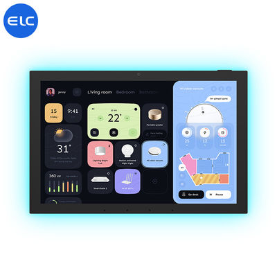 10.1' WiFi6E Smart Home Touchscreen Control Panel Opcional Câmera NFC 5M/P com barra de luz LED