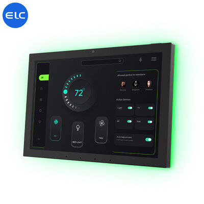 10.1' WiFi6E Smart Home Touchscreen Control Panel Opcional Câmera NFC 5M/P com barra de luz LED