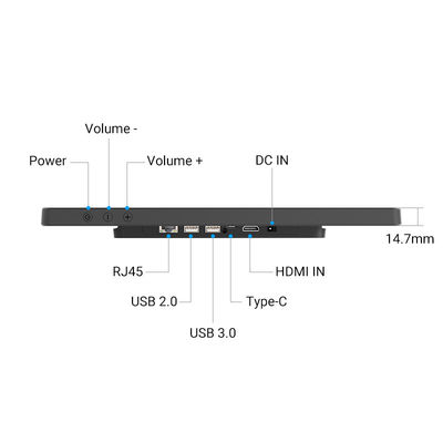 Ultra-Slim Touch Screen Tablet Smart Home Timing Tablet WiFi 6 com Mu-MIMO para exibição de calendário