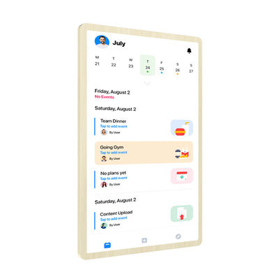ELC Novo design de lista de verificação de calendário RK3576 Android 13 smart touch screen calendar smart calendar family