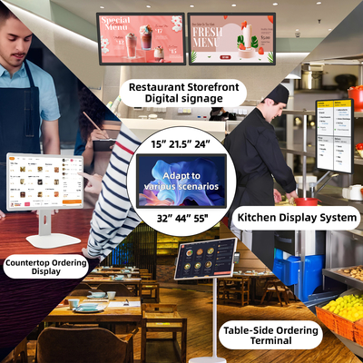 ELC SW2495T 24 Polegadas 1920*1080 250cdm2 10 Pontos Touch In-Cell Sinalização Digital Vertical Displays Laptops Pos Tablet Vendas Quiosques