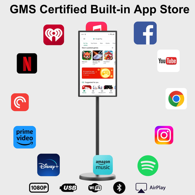 Tela LCD com tela Incell de 24 polegadas e 32 polegadas com tela sensível ao toque Android 13 para publicidade em restaurantes de rede e lojas de bebidas