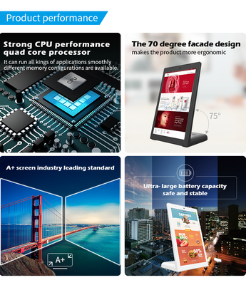 Tela sensível ao toque Android em forma de L de 10,1'' RK3568 Quad core cortex A55 Sinalização digital vertical para tela de menu de restaurantes