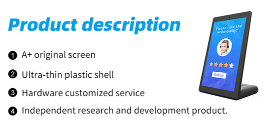 Ecrã táctil capacitivo de forma L Avalizador de feedback do cliente Restaurante Banco Ordenando RJ45 NFC POS Desktop Tablet Android