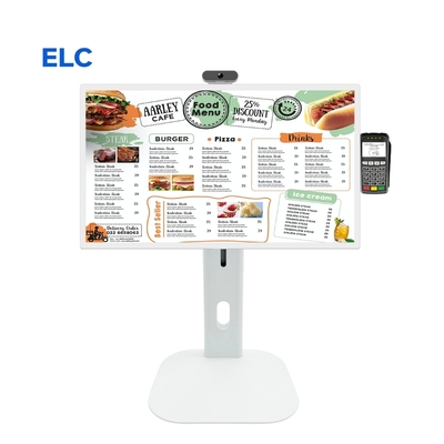 Sistema POS de restaurante com tela sensível ao toque, quiosque, tablet de mesa de 24 polegadas, monitor portátil, tela Android 13 inteligente, tablet de exibição de TV