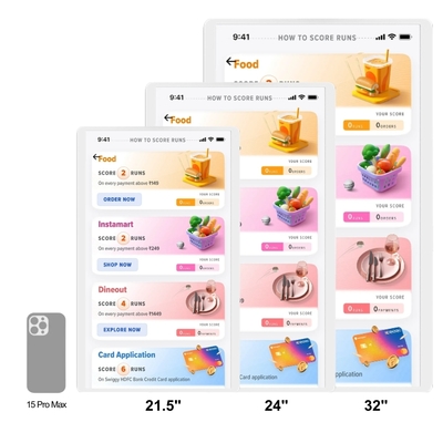 Tela de Exibição de Cozinha Computador Terminal POS Display à Prova d'Água e Óleo para Restaurante KDS
