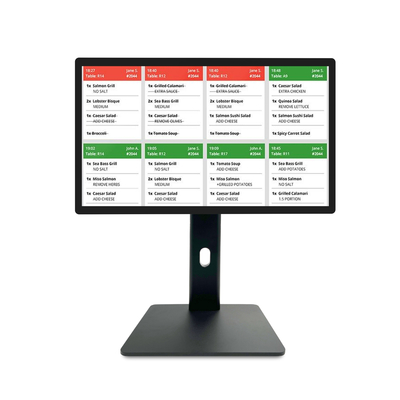 21.5" Android11 Digital Signage Touchscreen com RK3568 2+16GB USB RJ45WiFi Kds Pos Kitchen Display Kds Screen com Base