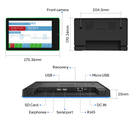 10.1 polegada POE Android Tablet sala de reuniões com Quad Core RK3288
