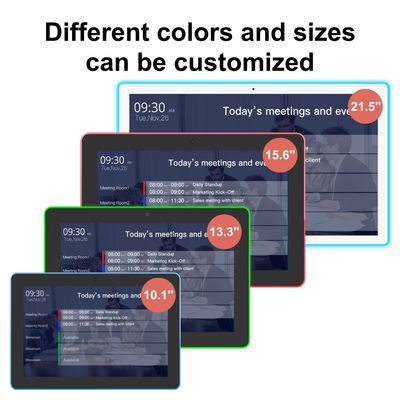 Android 11 Touch Screen Digital Signage Display Tablet com NFC LED Light Bar