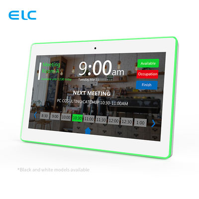 10.1 polegada POE Android 11 Tablet sala de reuniões com tela sensível ao toque LED Light Bar