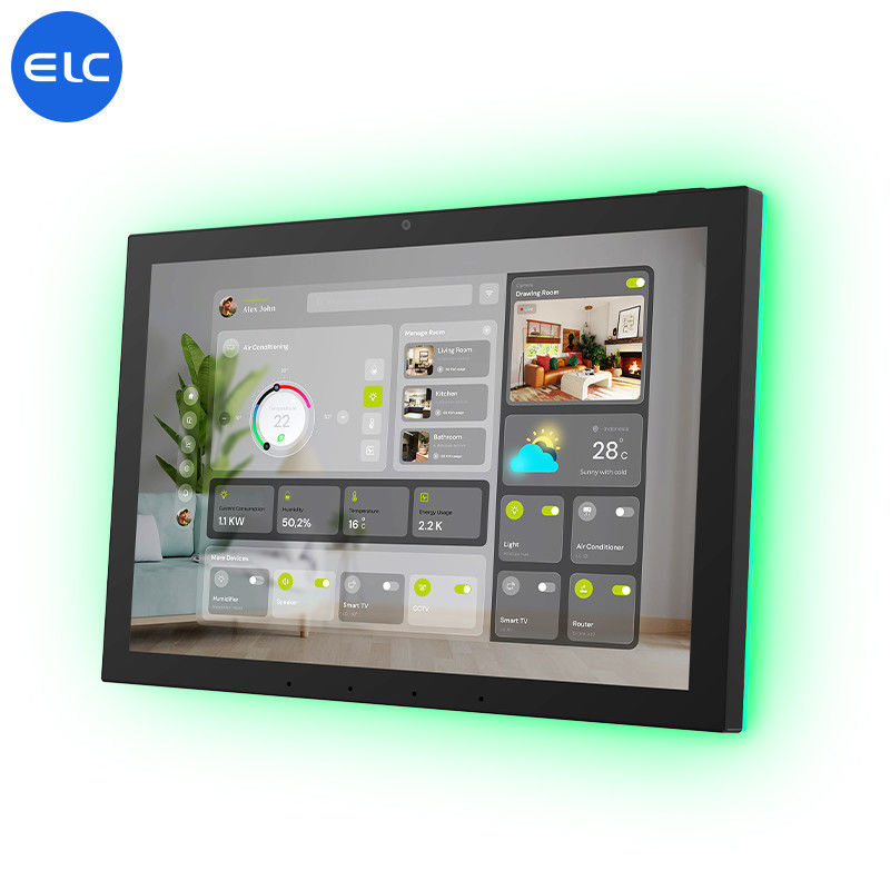 4+32GB Touch Screen Tablet Android 13 Smart Home Device com sensor de temperatura