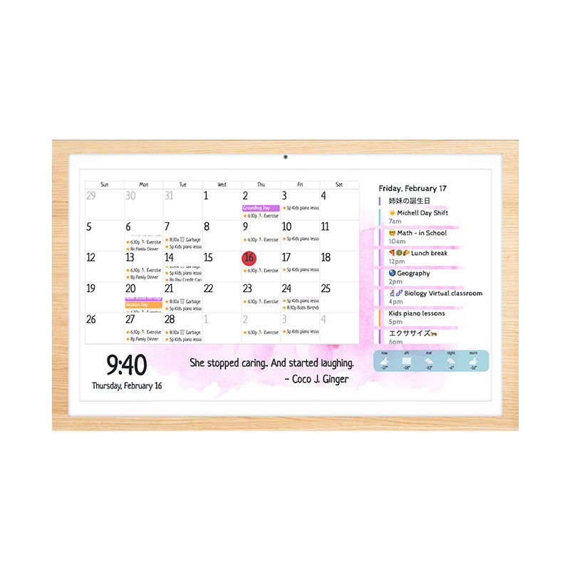 Mural montado RK3588S2 Ultra-estreito Mu-MIMO In WiFi 6E Tablet Android 13 Timing Tablet Para calendário