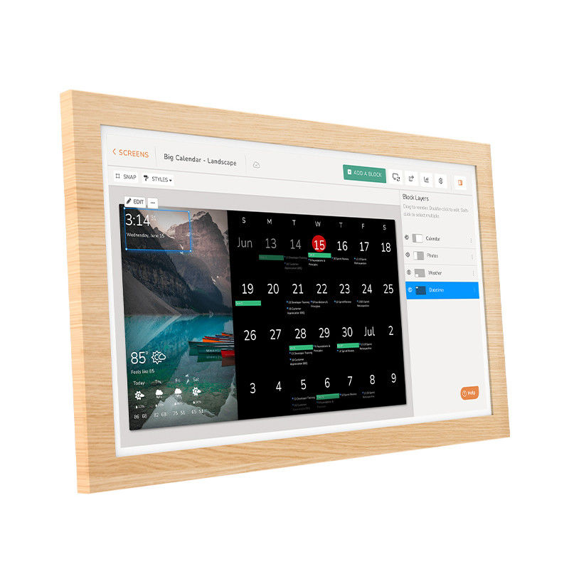 24'' Tablets de alto desempenho Tablet com WiFi padrão ultra-fino 6 com Mu-MIMO para exibição de cronograma de calendário
