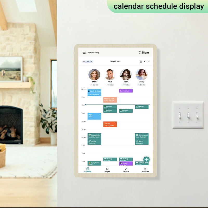 Goodnotes Compatível com Android 14 Software Gratuito Diário de Calendário Digital Montado na Parede Para Planejamento Familiar