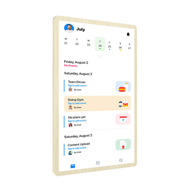 21 polegadas Incell Android14 Calendário Digital de Parede Software Grátis Tela Táctil Smart Calendário Parede Display Para Família