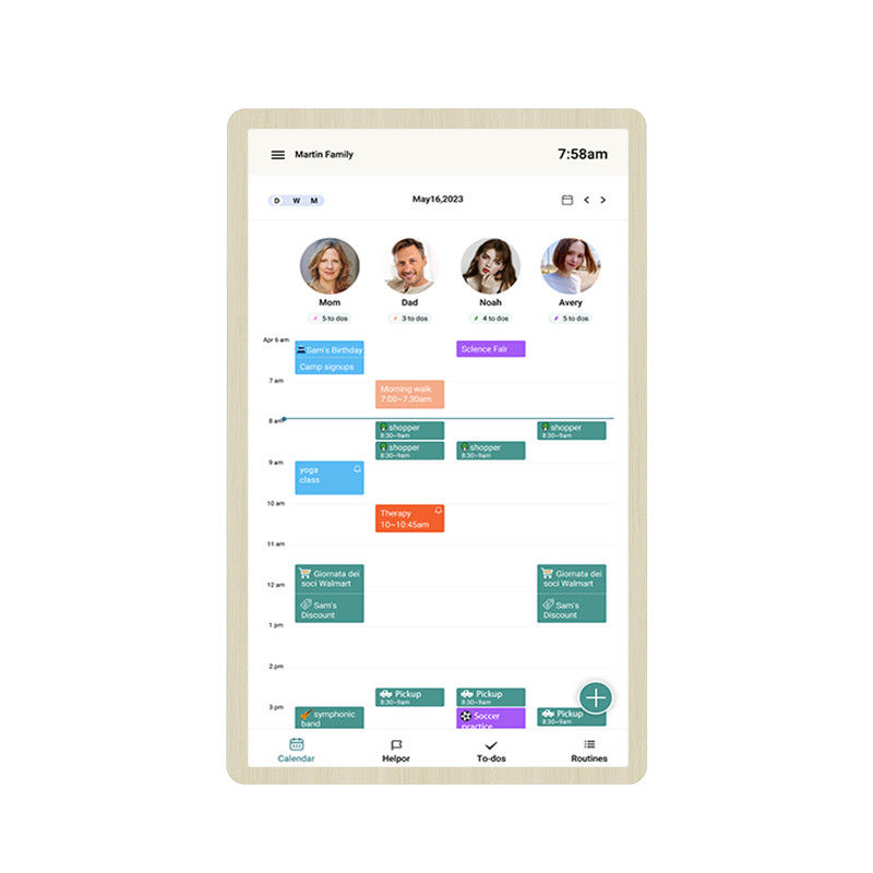 Fábrica de calendário inteligente lista de verificação de calendário de família exibição RK3576 Android 13 smart touch screen calendário