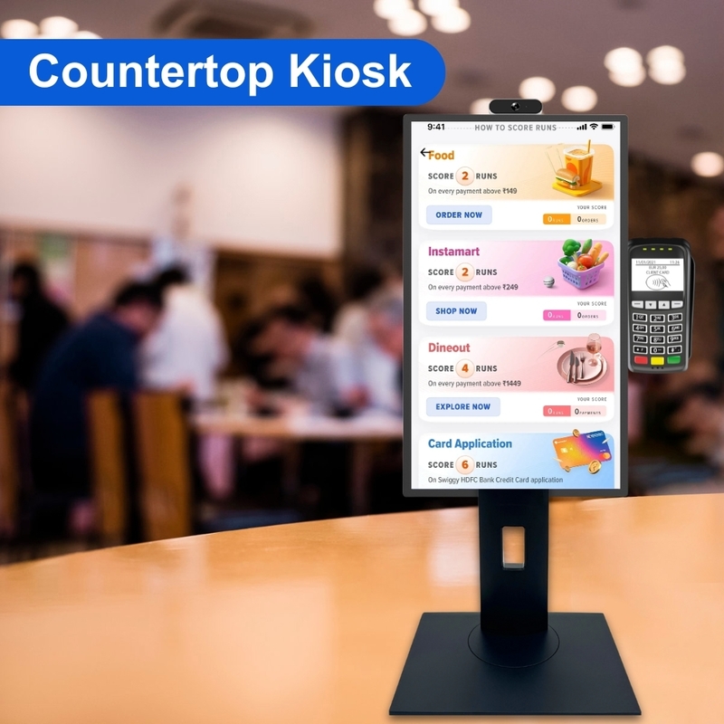 Tela LCD com tela Incell de 24 polegadas e 32 polegadas com tela sensível ao toque Android 13 para publicidade em restaurantes de rede e lojas de bebidas