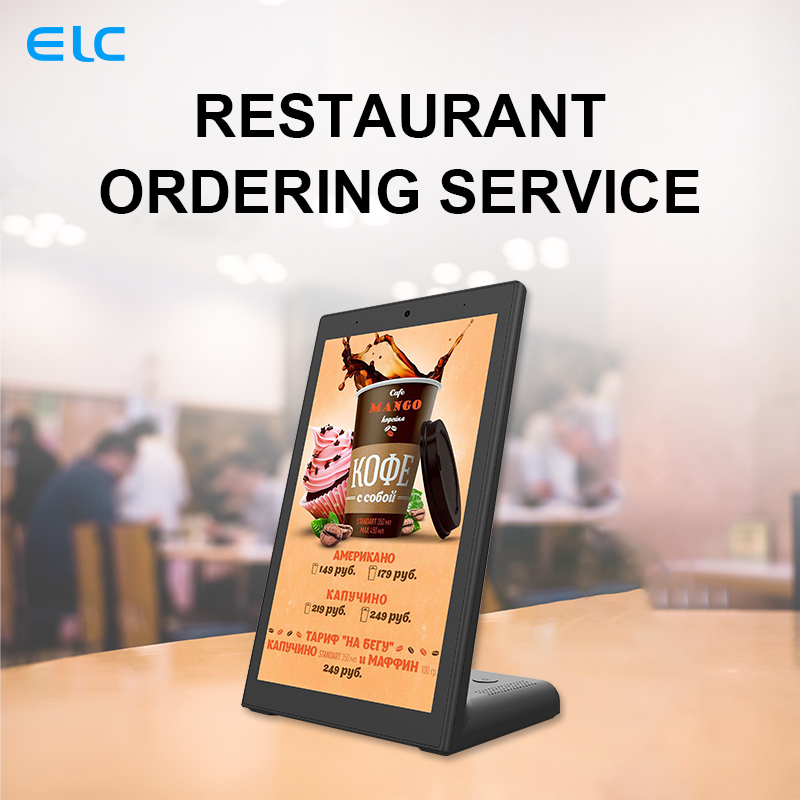 Android Sinalização de feedback do cliente Android 10.0 Sinalização digital L Shape Tablets de restaurante 10 polegadas menu tablet menu tela restaurante menu