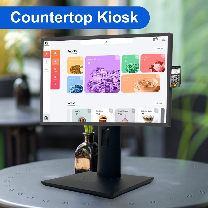 Sistema POS de restaurante com tela sensível ao toque, quiosque, tablet de mesa de 24 polegadas, monitor portátil, tela Android 13 inteligente, tablet de exibição de TV