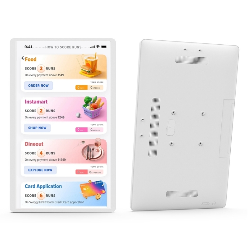 Tela de Exibição de Cozinha Computador Terminal POS Display à Prova d'Água e Óleo para Restaurante KDS