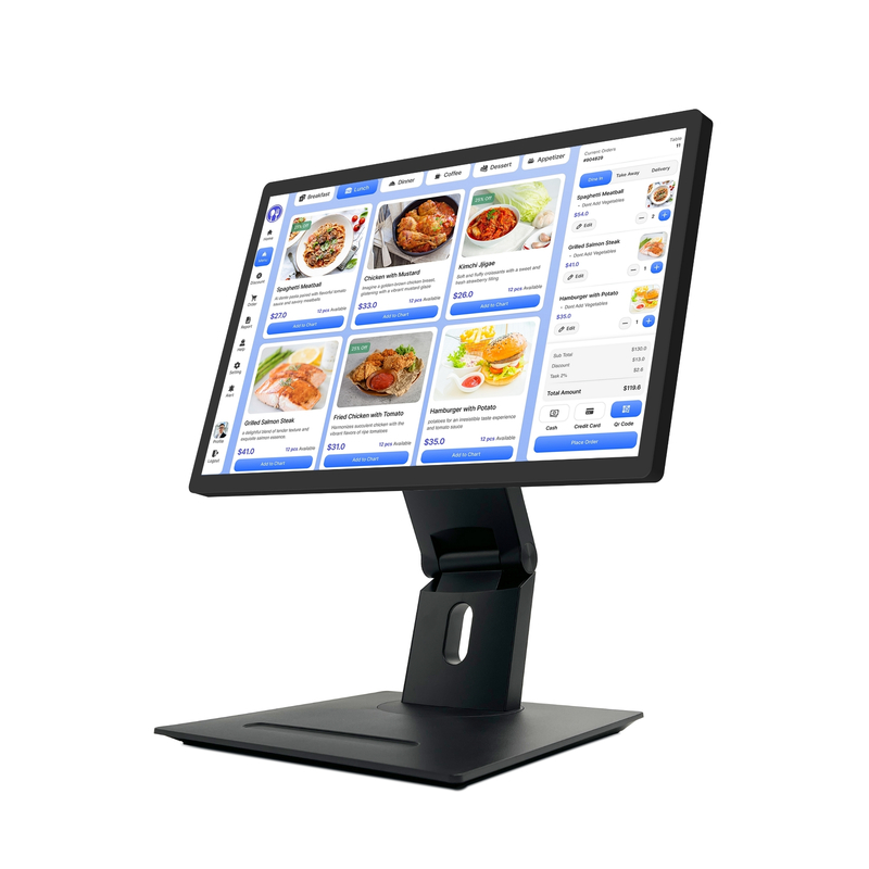 21.5" Android11 Digital Signage Touchscreen com RK3568 2+16GB USB RJ45WiFi Kds Pos Kitchen Display Kds Screen com Base