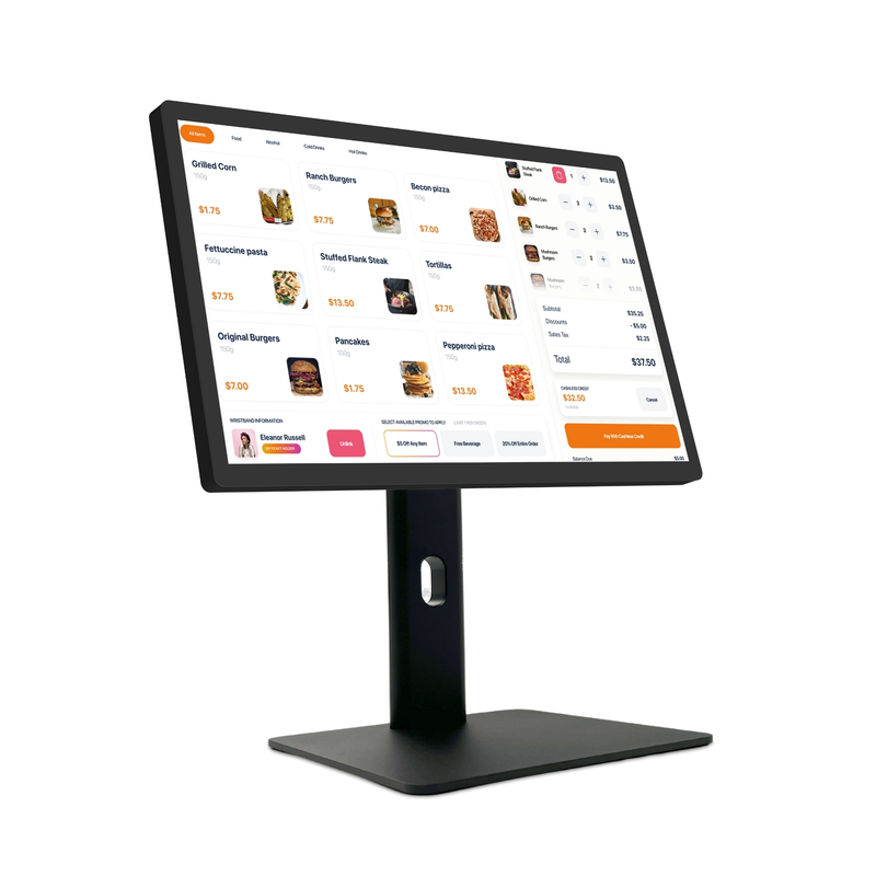 Tela sensível ao toque interativa ELC Android 11 21,5" IPS 16:9 RK3568 Ethernet USB 3.0 para tela de exibição de cozinha POS de restaurante