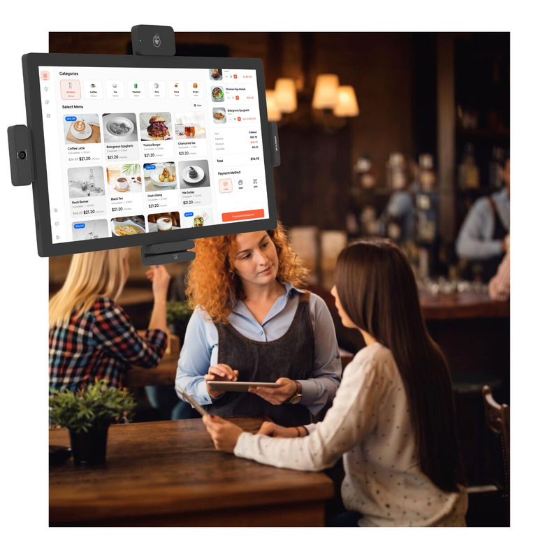 21.5 "Touch Screen Android Tablet RK3576 para Restaurante Ponto de Venda Pedido de volta Quiosque Máquina de encomenda de autoatendimento