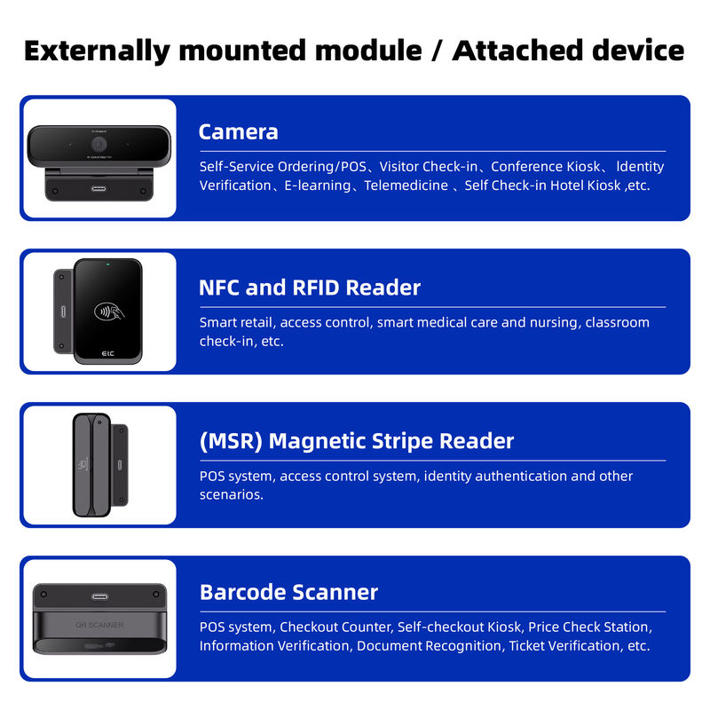 21.5 "Touch Screen Android Tablet RK3576 para Restaurante Ponto de Venda Pedido de volta Quiosque Máquina de encomenda de autoatendimento