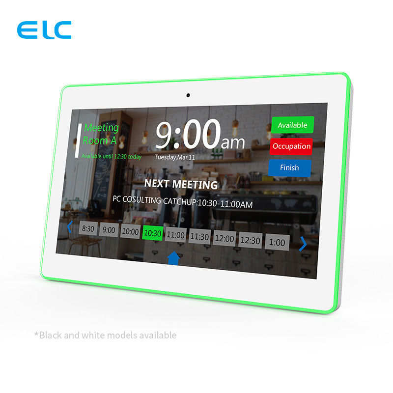 10.1 polegada POE Android 11 Tablet sala de reuniões com tela sensível ao toque LED Light Bar