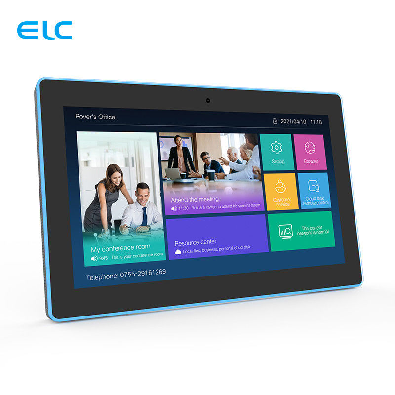 10.1 polegada POE Android 11 Tablet sala de reuniões com tela sensível ao toque LED Light Bar