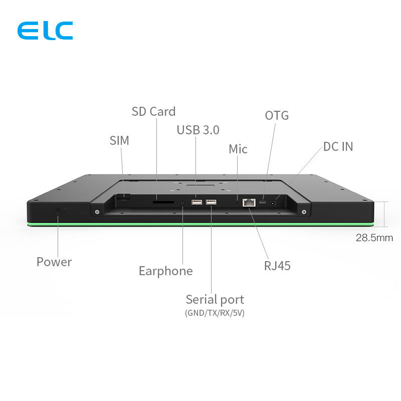 10.1 polegada POE Android 11 Tablet sala de reuniões com tela sensível ao toque LED Light Bar