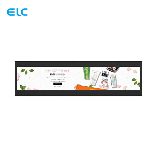 O tipo LCD da barra do ponto de entrada Wifi indica a tabuleta de Android que anuncia o Signage de Digitas da exposição
