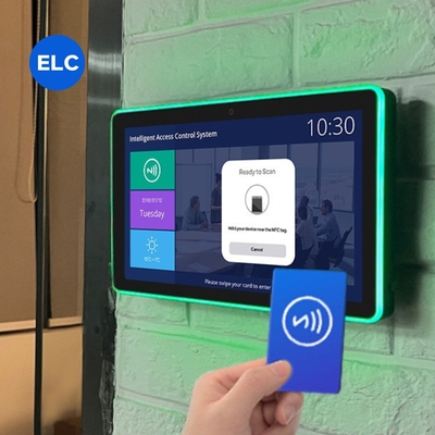 Android 11 Touch Screen Digital Signage Display Tablet com NFC LED Light Bar