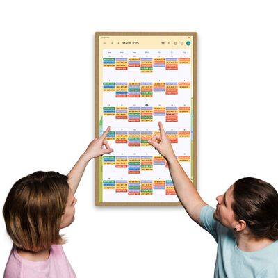 Calendário de parede da família digital inteligente Planeador mensal online Calendário eletrônico para geladeira